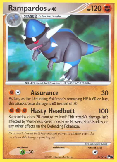 Image de la carte Pokemon Rampardos 5/17