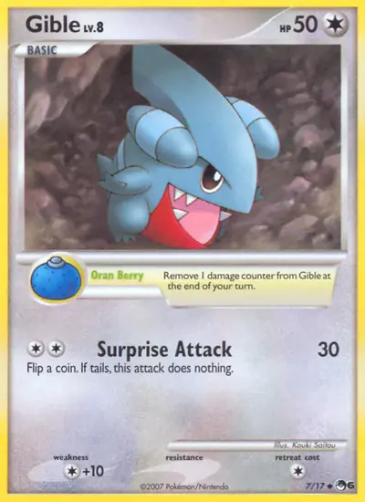 Image de la carte Pokemon Gible 7/17