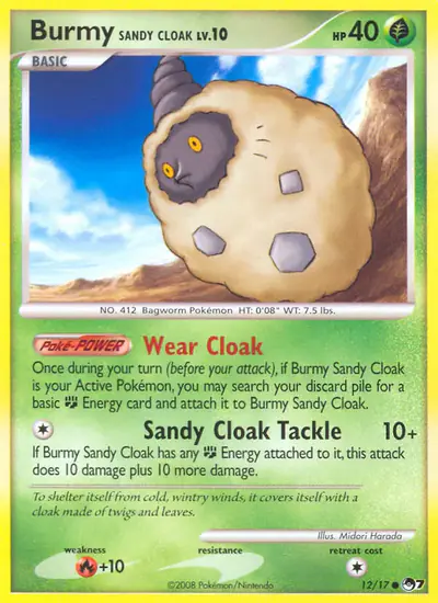 Image de la carte Pokemon Burmy Sandy Cloak 12/17