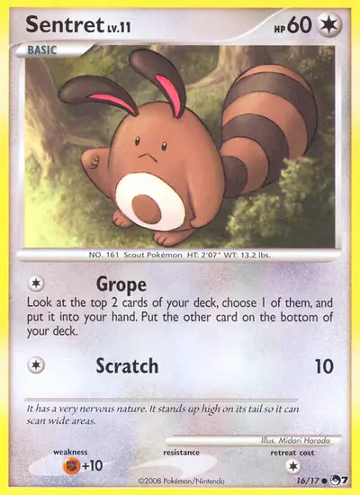 Image de la carte Pokemon Sentret 16/17