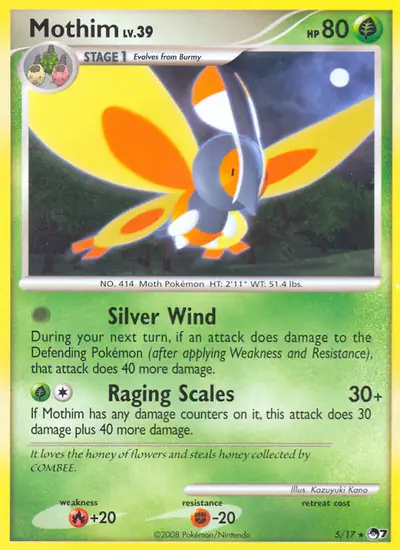Image de la carte Pokemon Mothim 5/17