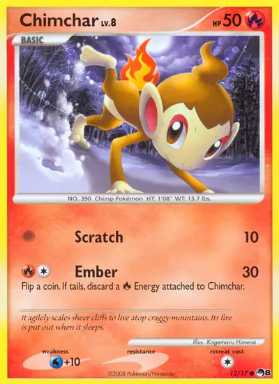 Image de la carte Pokemon Chimchar 12/17