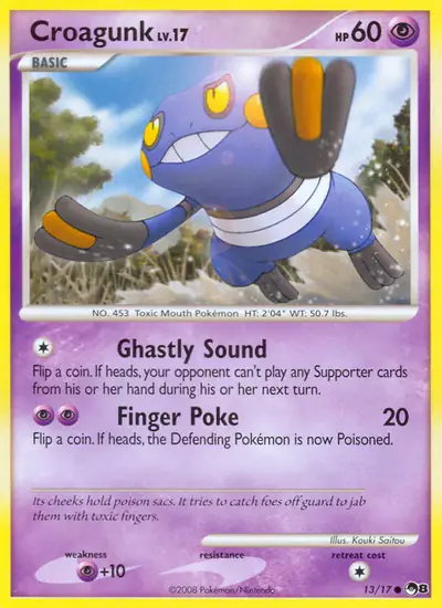 Image de la carte Pokemon Croagunk 13/17