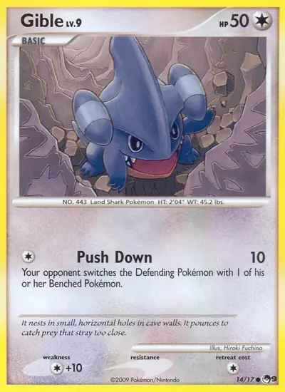 Image de la carte Pokemon Gible 14/17