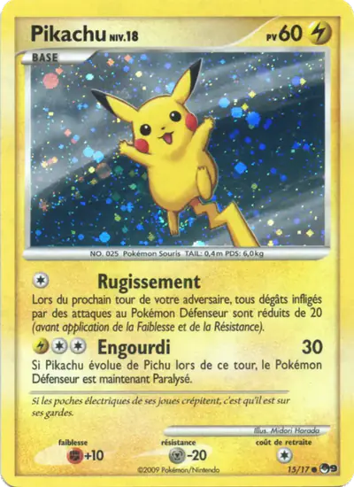 Image de la carte Pokemon Pikachu 15/17