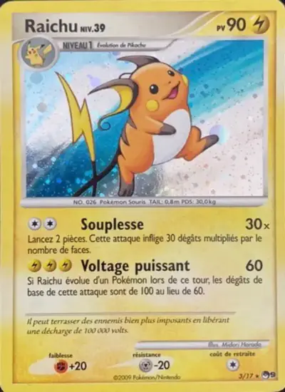 Image de la carte Pokemon Raichu 3/17