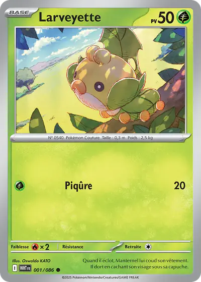 Image de la carte Pokemon Larveyette 001/86