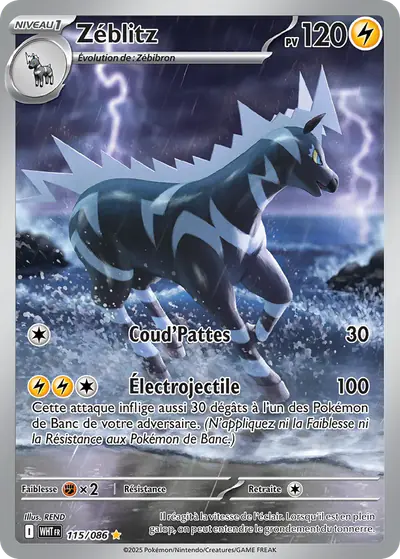 Image de la carte Pokemon Zéblitz 115/86