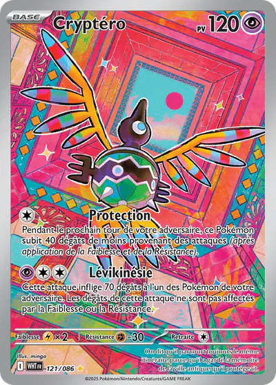 Image de la carte Pokemon Cryptéro 121/86