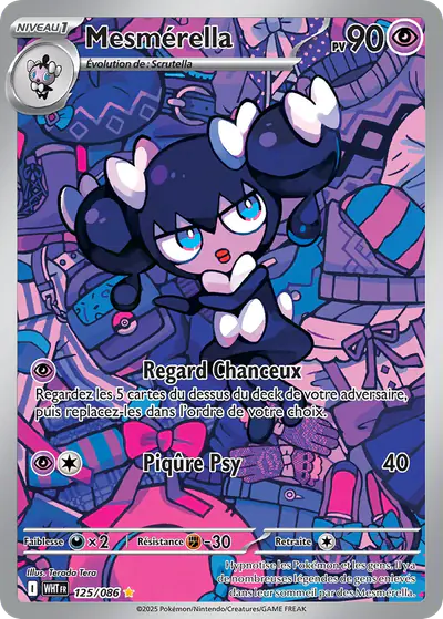 Image de la carte Pokemon Mesmérella 125/86