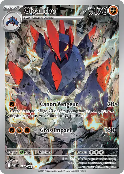 Image de la carte Pokemon Gigalithe 129/86