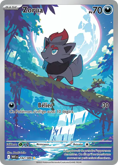 Image de la carte Pokemon Zorua 142/86