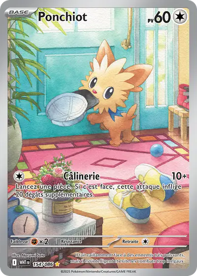 Image de la carte Pokemon Ponchiot 154/86