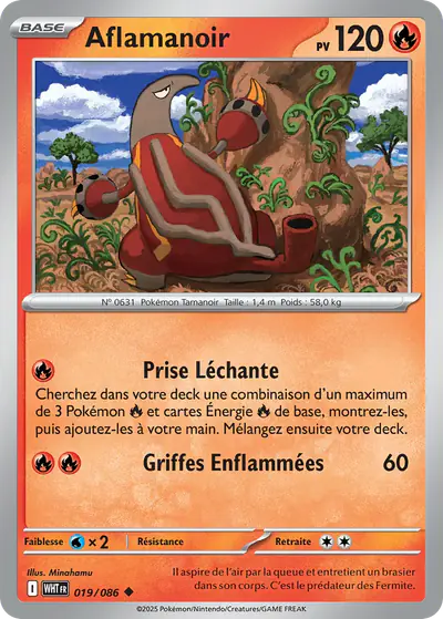Image de la carte Pokemon Aflamanoir 019/86