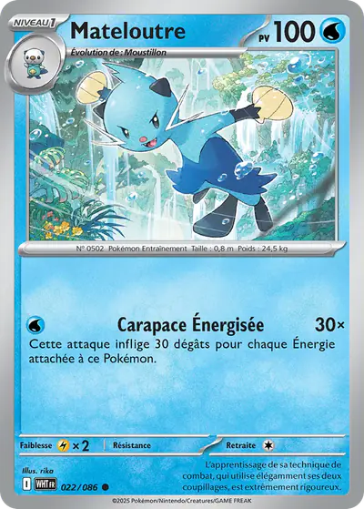 Image de la carte Pokemon Mateloutre 022/86