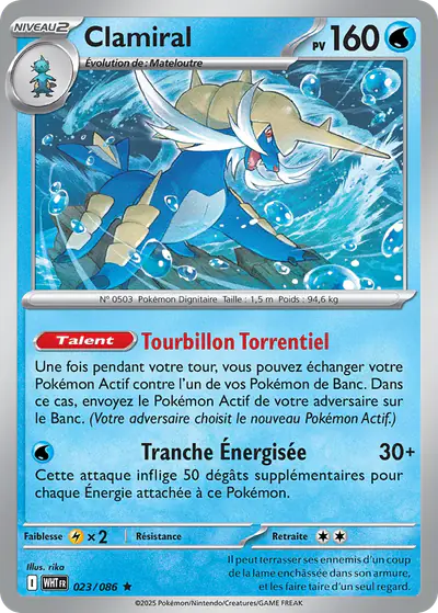 Image de la carte Pokemon Clamiral 023/86