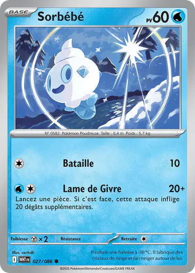 Image de la carte Pokemon Sorbébé 027/86