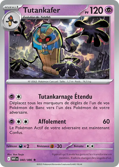 Image de la carte Pokemon Tutankafer 040/86