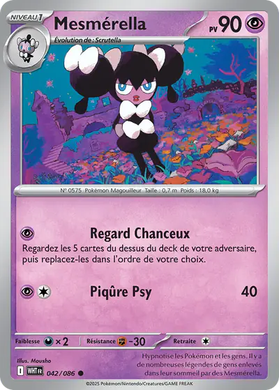 Image de la carte Pokemon Mesmérella 042/86