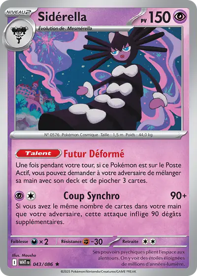Image de la carte Pokemon Sidérella 043/86