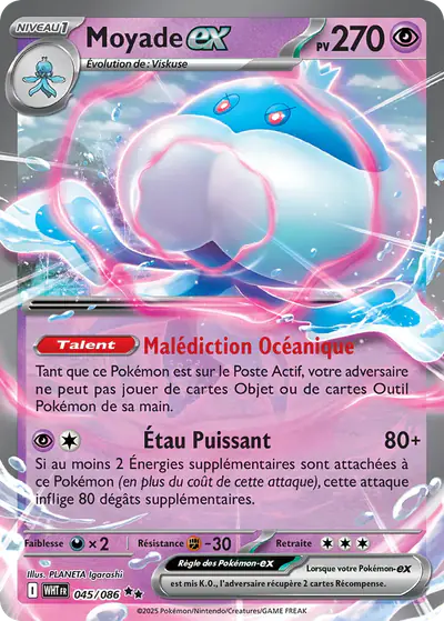 Image de la carte Pokemon Moyade ex 045/86