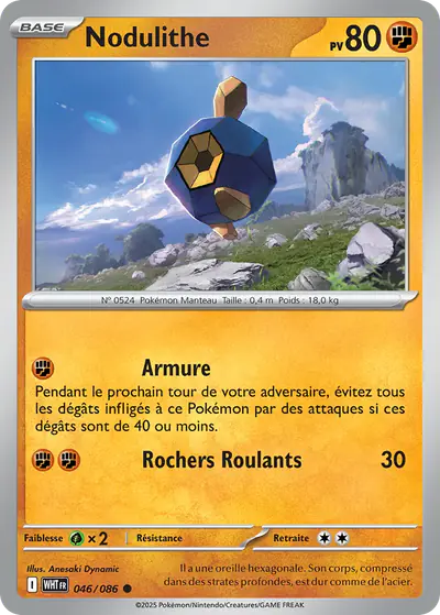 Image de la carte Pokemon Nodulithe 046/86