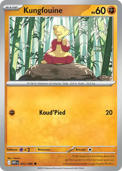 Image de la carte Pokemon Kungfouine 052/86