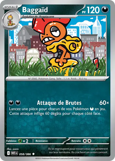 Image de la carte Pokemon Baggaïd 058/86