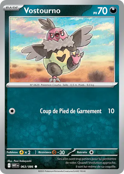 Image de la carte Pokemon Vostourno 063/86