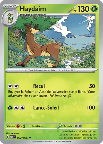 Image de la carte Pokemon Haydaim 007/86