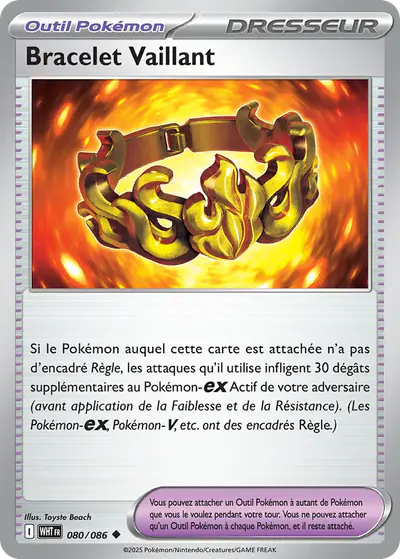 Image de la carte Pokemon Bracelet Vaillant 080/86
