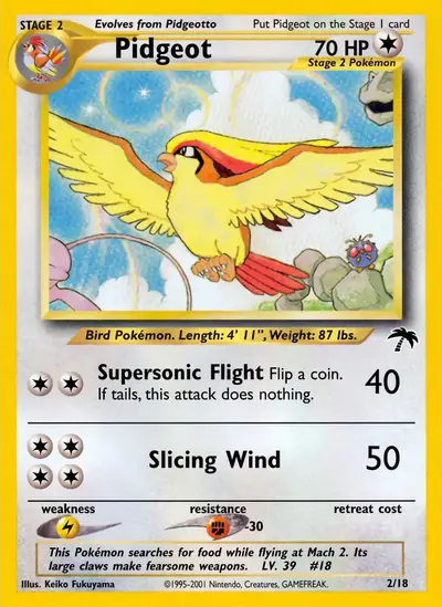 Carte Pokémon Pidgeot 2/18 — Southern Islands