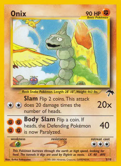 Image de la carte Pokemon Onix 3/18