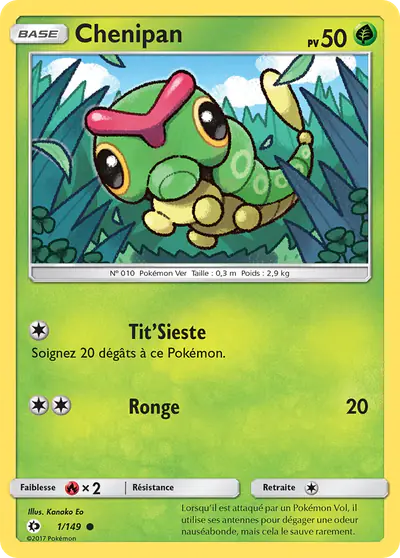 Image de la carte Pokemon Chenipan 1/149