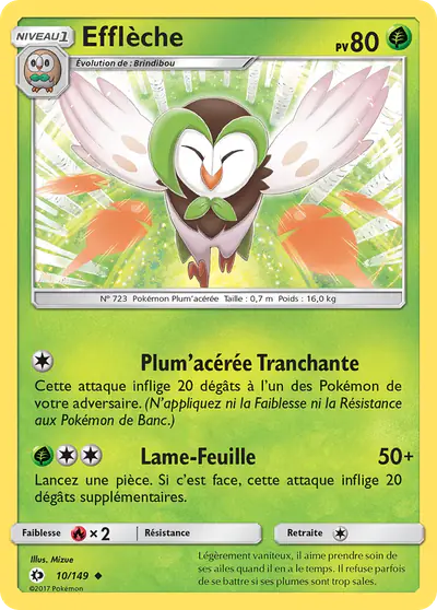 Image de la carte Pokemon Efflèche 10/149