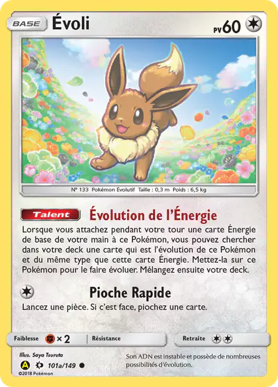 Image de la carte Pokemon Évoli 101a/149