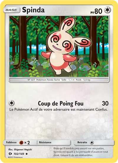 Image de la carte Pokemon Spinda 102/149