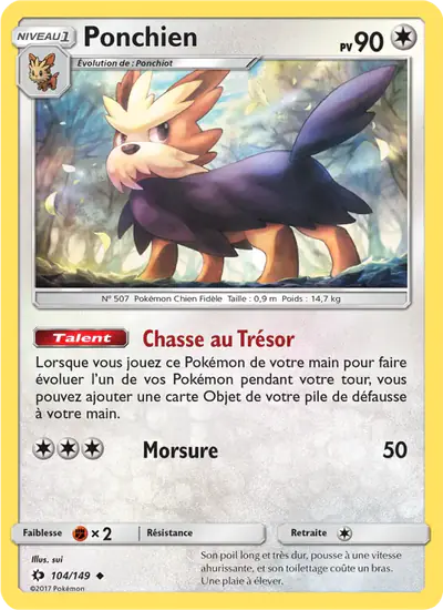 Image de la carte Pokemon Ponchien 104/149