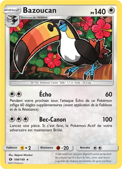 Image de la carte Pokemon Bazoucan 108/149