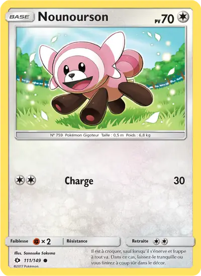 Image de la carte Pokemon Nounourson 111/149