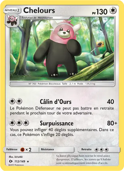 Image de la carte Pokemon Chelours 112/149