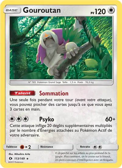 Image de la carte Pokemon Gouroutan 113/149