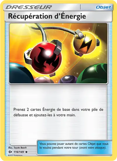 Image de la carte Pokemon Récupération d'Énergie 116/149