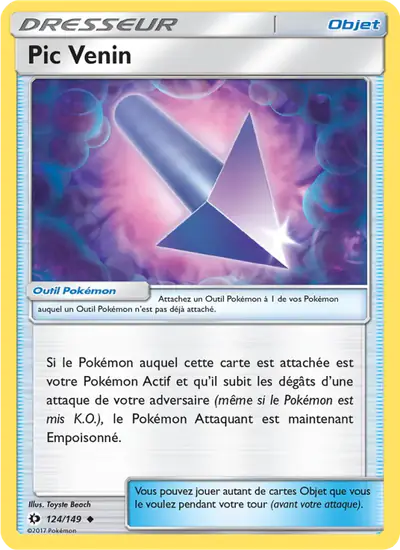 Image de la carte Pokemon Pic Venin 124/149
