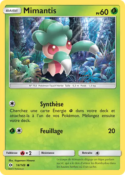 Image de la carte Pokemon Mimantis 14/149