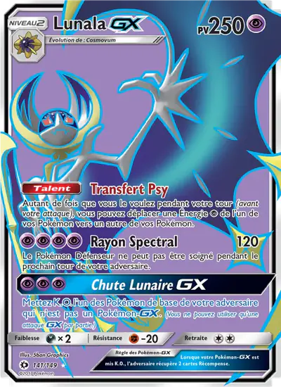 Image de la carte Pokemon Lunala GX 141/149