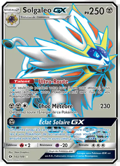 Image de la carte Pokemon Solgaleo GX 143/149