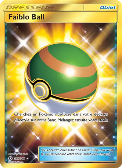 Image de la carte Pokemon Faiblo Ball 158/149