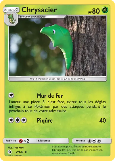 Image de la carte Pokemon Chrysacier 2/149