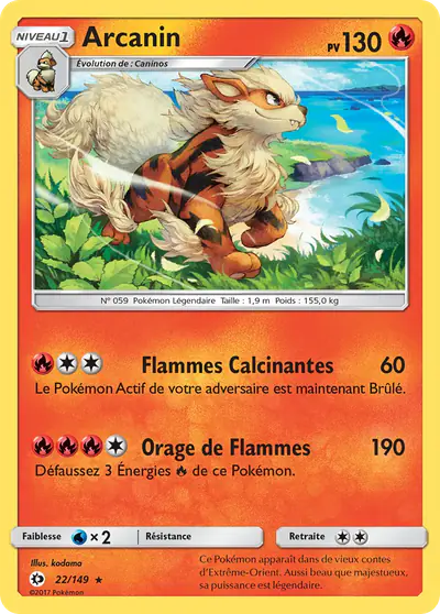 Image de la carte Pokemon Arcanin 22/149